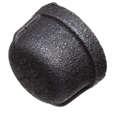 Usa Industrials Cap Black-Coated Malleable Iron Pipe Fittings, 1-1/2" Pipe, Malleable Iron (Black-Coated) ZUSA-PF-16198